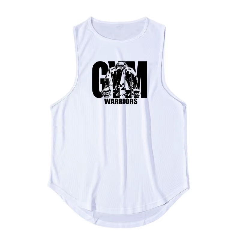 Men's Summer Mesh Quick-Dry Gym Tank Top - Casual Moisture-Wicking Bodybuilding Sleeveless Shirt for Workouts