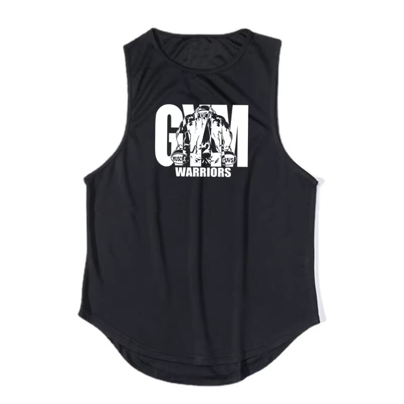 Men's Summer Mesh Quick-Dry Gym Tank Top - Casual Moisture-Wicking Bodybuilding Sleeveless Shirt for Workouts
