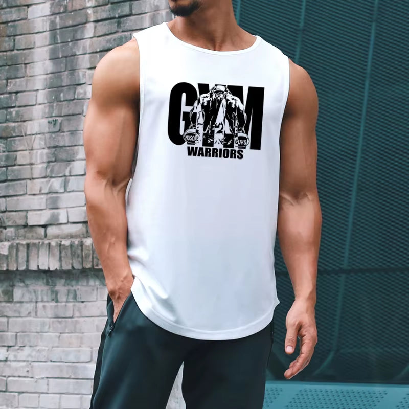 Men's Summer Mesh Quick-Dry Gym Tank Top - Casual Moisture-Wicking Bodybuilding Sleeveless Shirt for Workouts