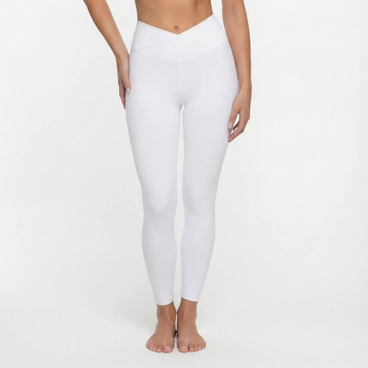 Black High Elasticity Square Neck Long Sleeve Compression Yoga Leggings for Fitness and Workouts