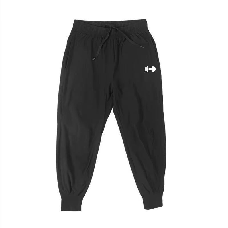 Men's Ultra-Thin Quick-Dry Gym Training Pants with Elastic High Waist