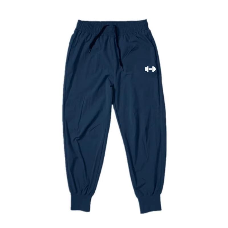 Men's Ultra-Thin Quick-Dry Gym Training Pants with Elastic High Waist