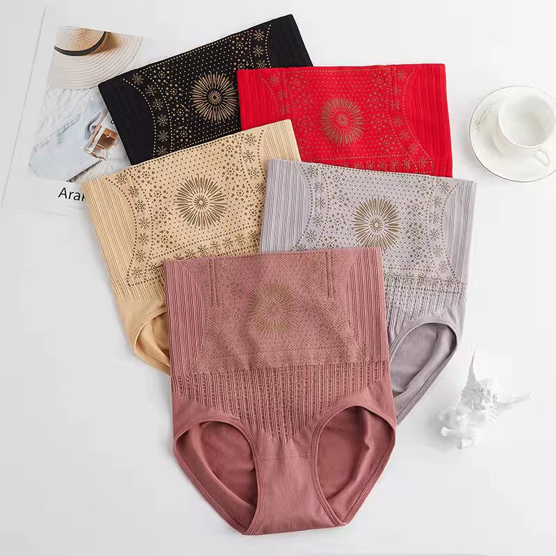 Seamless High Waist Postpartum Panties Women'S Abdomen Hip Lift Briefs Body Shaping Pants plus Size Breathable Underwear