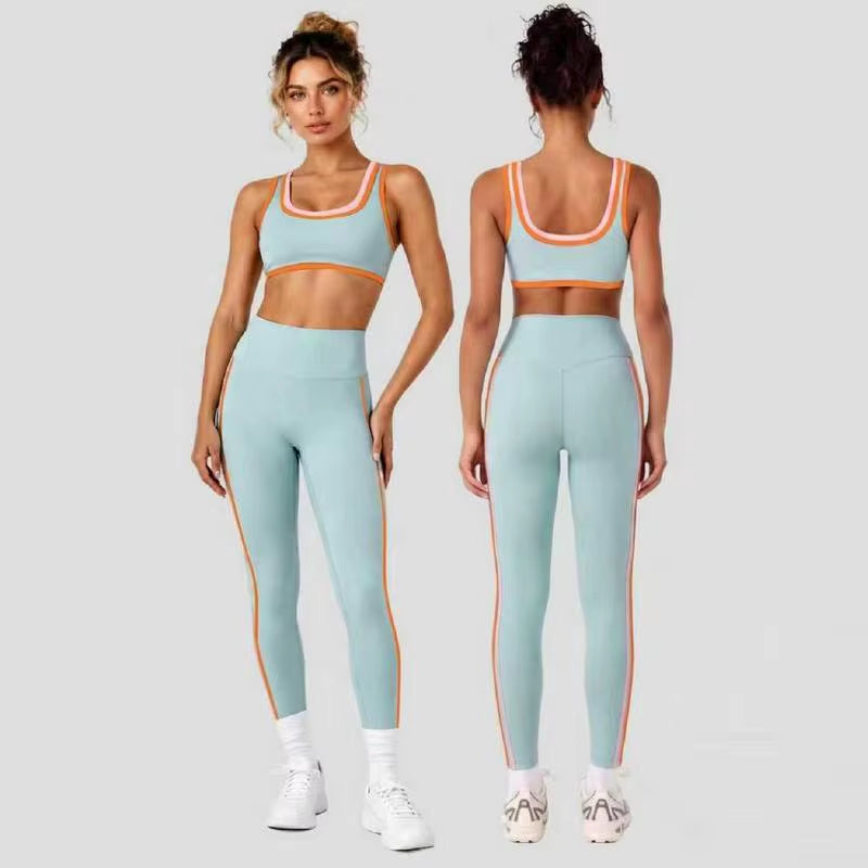 Women's Pilates Top Sets and High-Waisted Flared Leggings for Fitness and Gym Workouts