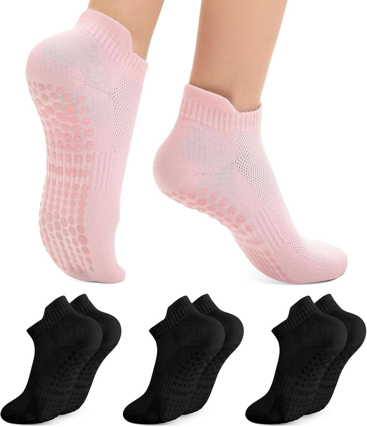 Walifrey Women's Non-Slip Pilates and Yoga Grip Socks