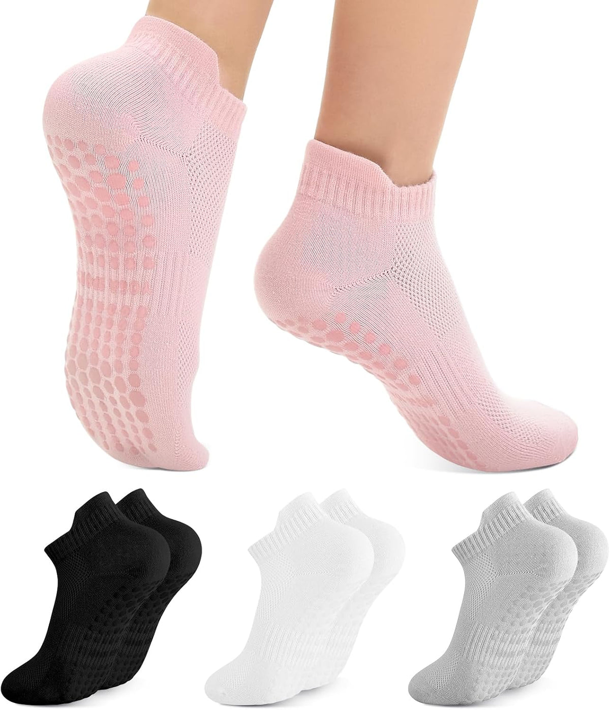 Walifrey Women's Non-Slip Pilates and Yoga Grip Socks