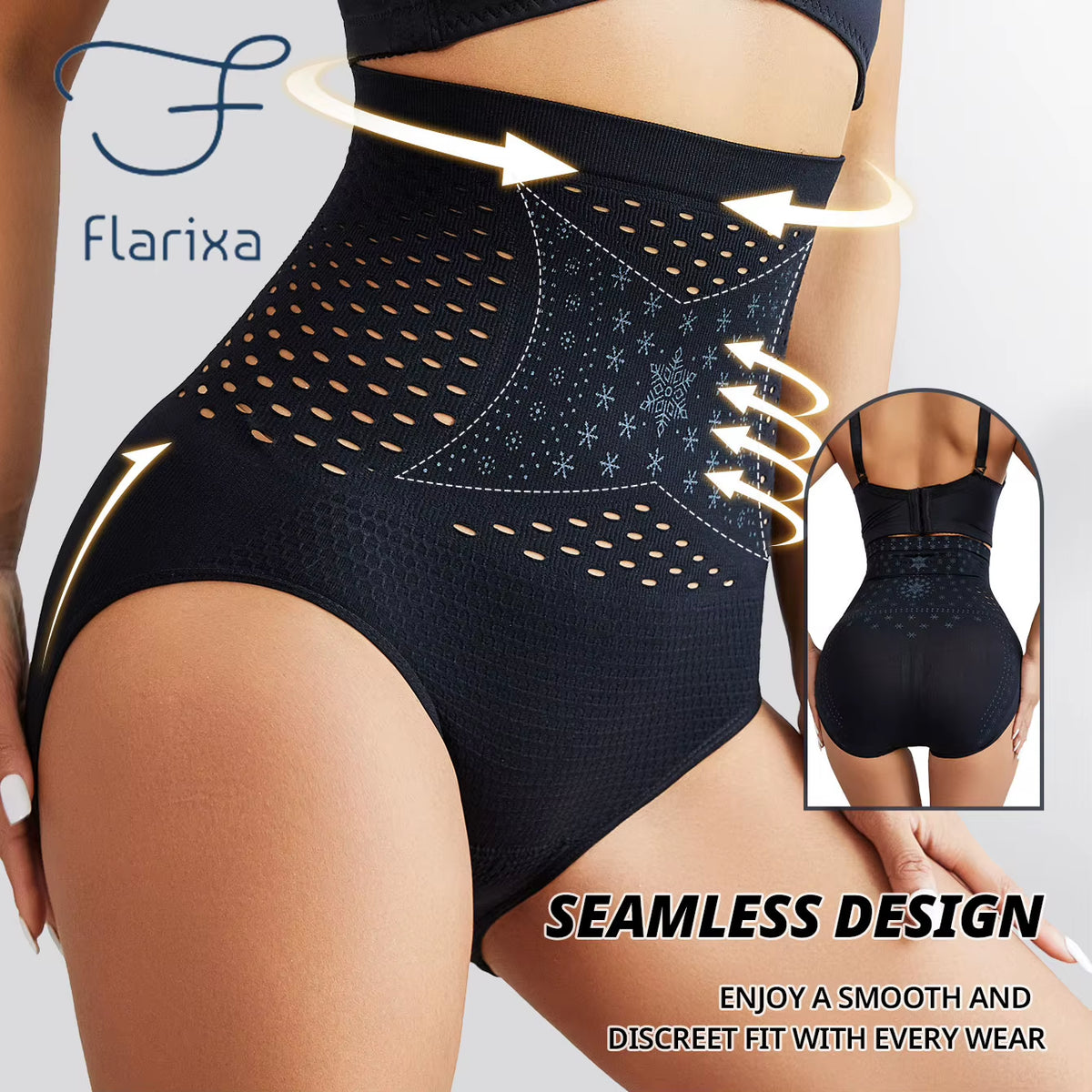 Women Hollow Out Briefs Seamless Panties with High Waist Tummy Control Belly Shaper Postpartum Body Shaping Underwear