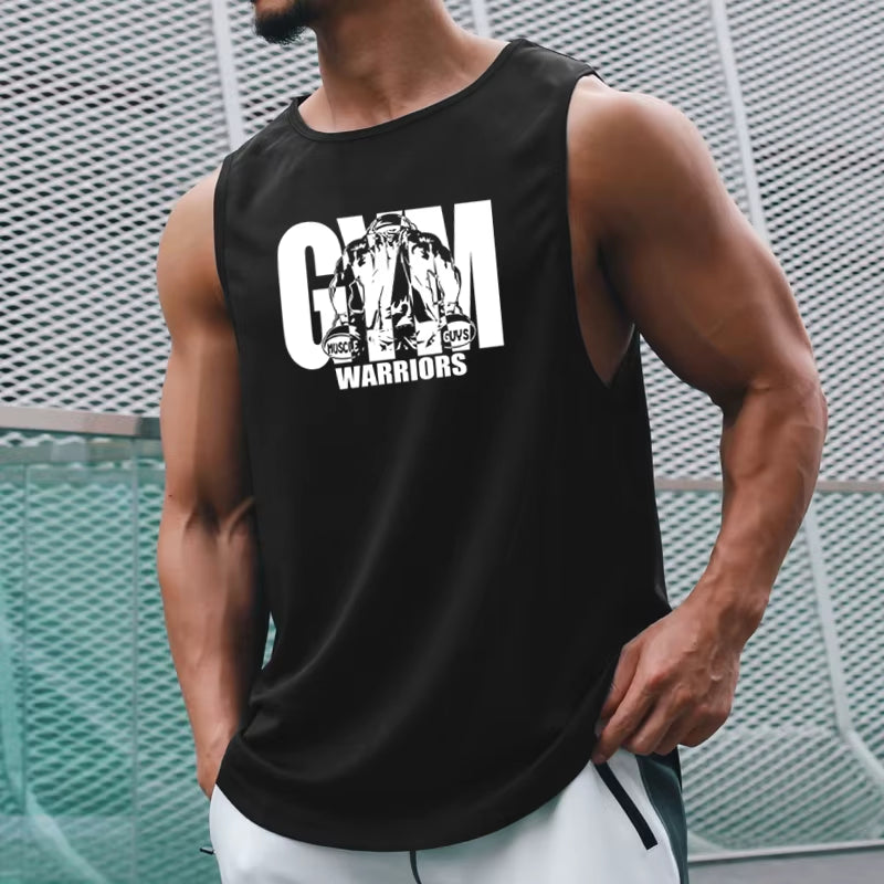 Men's Summer Mesh Quick-Dry Gym Tank Top - Casual Moisture-Wicking Bodybuilding Sleeveless Shirt for Workouts